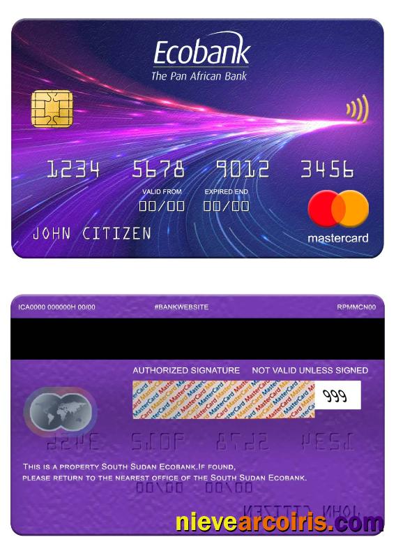 South Sudan Ecobank mastercard